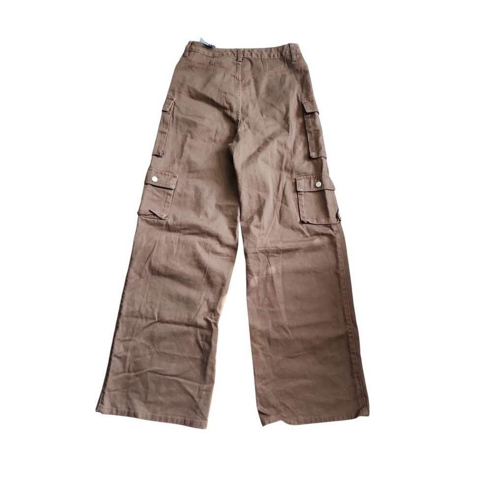 NEW Fashion Nova Cargo Pants Womens 9 Brown Utility Streetwear Gorpcore NWT - Picture 10 of 12